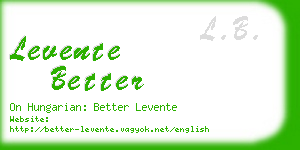 levente better business card